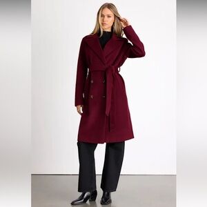 lulus burgundy pea coat